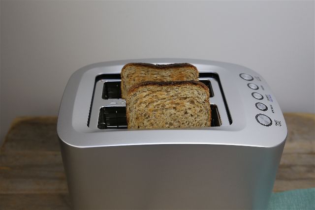 Toaster with Wholemeal bread in it